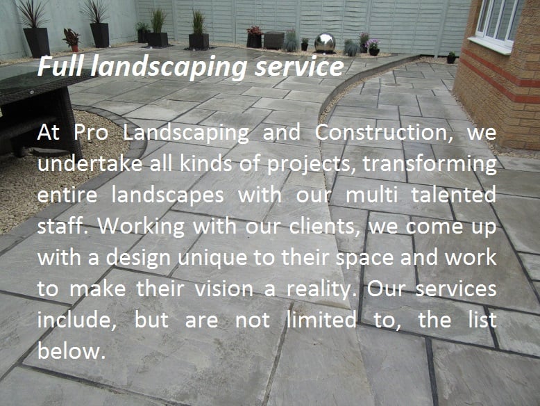 Full landscaping service